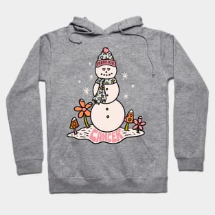 Cancer Zodiac Snowman Hoodie